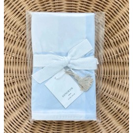 Serena & Lily NEW Serena & Lily Gingham Percale Euro Pillow Sham-Sky Blue