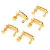 5PCS Violin Fine Tuner Golden Metal Glossy Surface Violin Fine