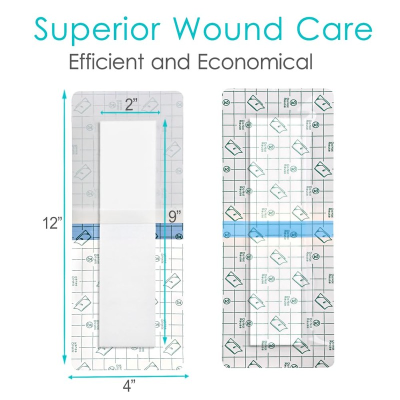 25 Pcs Waterproof Shower Protector Bandage 4"x12" for Post Knee