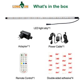 Longrun LED Strip, Pool Lighting Underwater IP68 Waterproof, App Control Pond Light 7 Colours, LED Lighting Waterfall with Remote Control, for Aquarium, Fountain, Stream, Swimming Pool, 28.5 cm