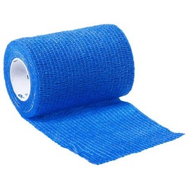 Curaplex Cohesive Elastic Bandage, 4 in, Blue, Latex Free 18Rl/Bx
