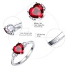 Yaresul Ruby Ring for Women July Birthstone Ring Sterling Silver