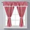 Householdfurnishing Embroidered Kitchen Window Pair Curtains Set Rod Pocket with