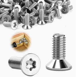 Mbsomnus Pack of 30 Countersunk Screws M4 x 10 mm Torx Screws M4 Stainless Steel A2 V2A with Hexalobular / Torx Drive Flat Head Screws Machine Screws Standard for Wood Home Furniture Metalwork