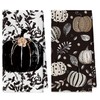Artoid Mode Black Polka Dot Pumpkin Fall Kitchen Towels Dish