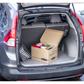 Bankers Box SYSTEMATIC Storage Boxes, Standard Set-Up, Attached Flip-Top Lid, Letter/Legal, Case of 12 (12772)