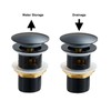 Pop-up Tub Drain Kit, Matte Black Tub Stopper for Freestanding