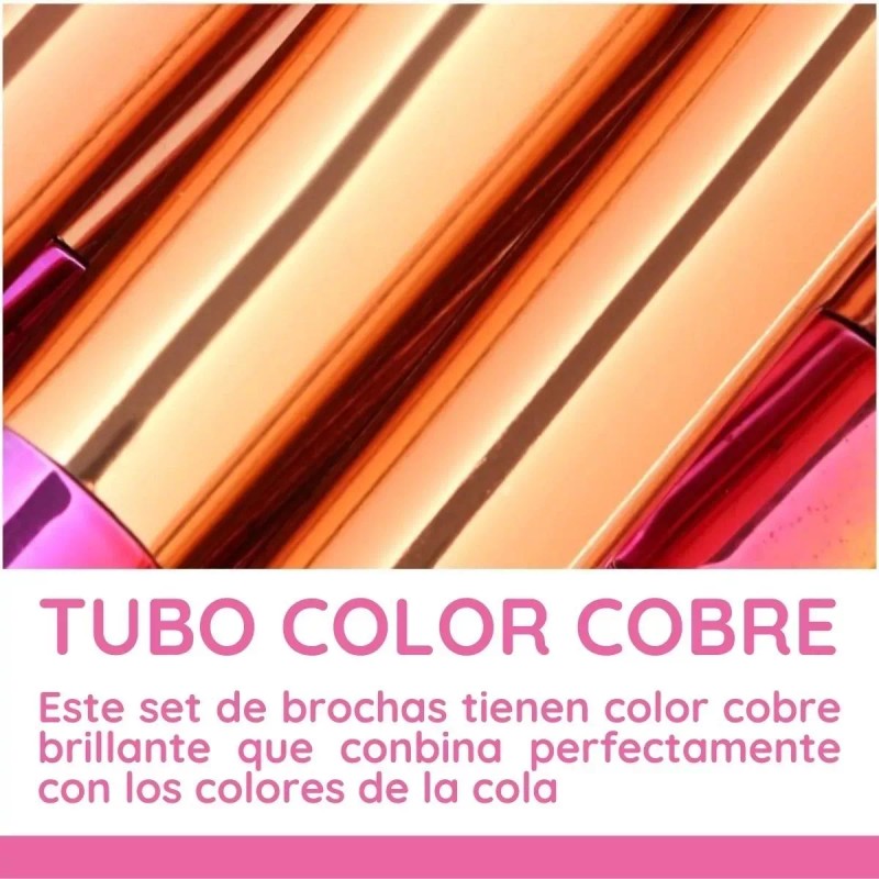 Mafab Set 4 Brochas Cola Sirena Tornasol Y Estuche Limpia