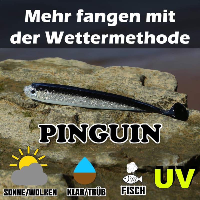 Paradox Fishing Set of 5 Penguin Zander Rubber Fish 13