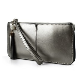 befen Wristlet Wallets for Women, Genuine Leather Small Clutch Bags Cell Phone Purse and Handbag Credit Card Holder Organizer with Wrist Strap