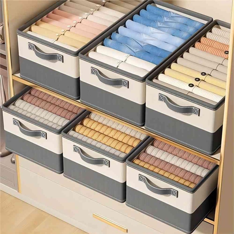 AURMOO Storage Box, 58 L Boxes Storage, Storage Basket, Foldable,