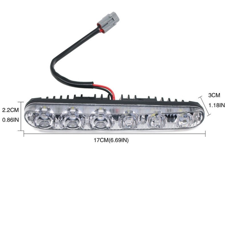Auto 2PCS Fit 6 LED High Power LED Daytime Running