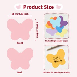 360Pcs Butterfly Cutouts Paper, 3.9inch Paper Butterfly, Butterfly Cutouts Decoration, Butterfly Die Cuts for DIY, Kids Teachers Craft Projects, Bulletin Board, Spring Summer School Party