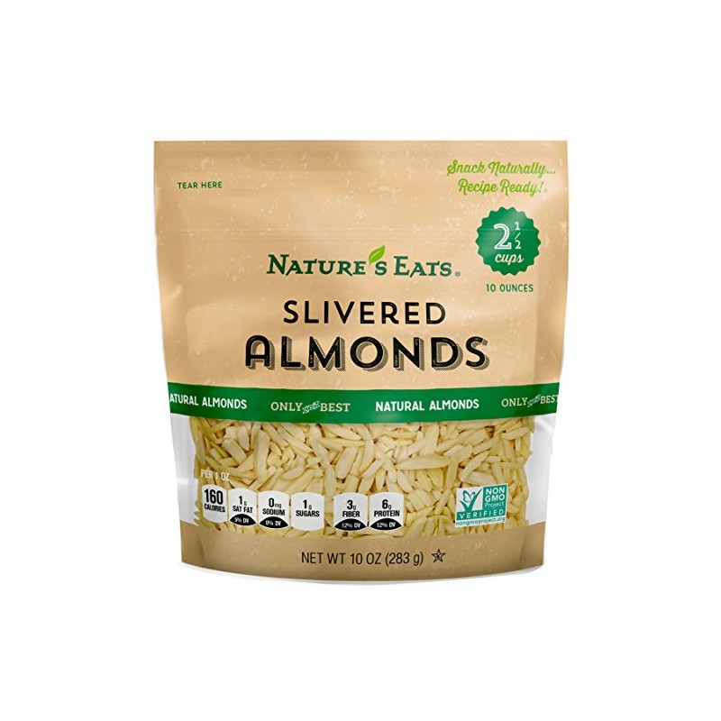 Nature's Eats Blanched Slivered Almonds, Natural, 10 Ounce