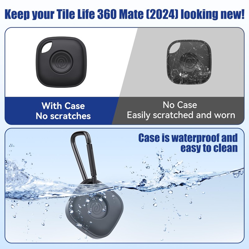 DDJ Case for Life360 Tile Mate Tracker Holder with Keychain