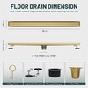 Greenspring 36-Inch Linear Shower Floor Drain, Stainless Steel Bathroom Floor