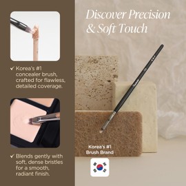 Piccasso Brush 712 Concealer Brush – Precision Brush for Spot Coverage and Delicate Areas, Ideal for Under-Eye and Around Lips, Smooth Application Without Caking, Works with Cream & Liquid Concealers