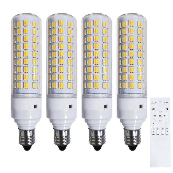 XRZT LED E12 Candelabra Light Bulbs Smart Remote Control- Dimmable