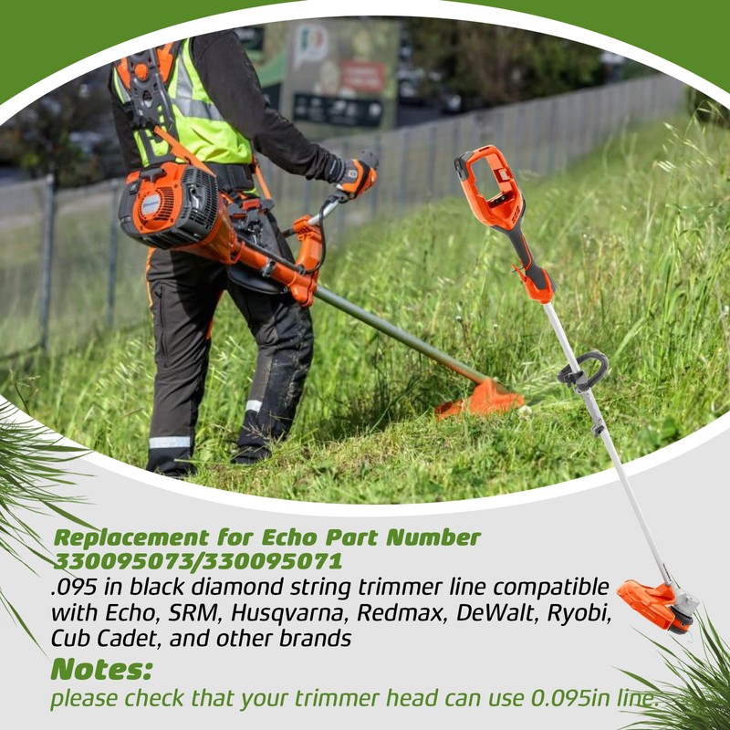 TOSRWGLL 885 ft 0.095" Black Diamond Trimmer Line Fit for