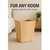 KMwares Decorative Square Wastebasket/Trash Can/Garbage Can for Home Accent, Kitchen,