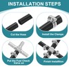 sourcing map 1/2" Cross Hose Barb Pipe Fitting, 304 Stainless