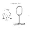 KOOLEVER Wardrobe Rails and Fittings, 4Pcs Oval Wardrobe Rail Bracket,