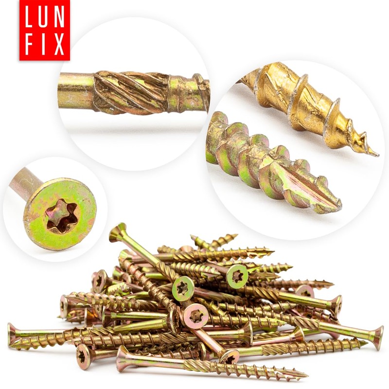 Lun Fix Chipboard Screws 4.5 x 80 mm | Pack