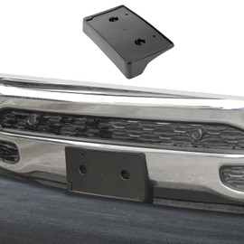 Jimen for Ram License Plate Holder, Front License Plate Frame Mount Bracket Compatible with Dodge Ram 2018-2024 (Carbon Fiber)