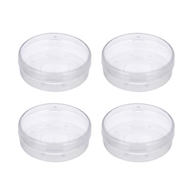 SSZYMAOYI Transparent Puff Case, Set of 4, Makeup Storage Case, Cosmetic Puff Body Powder, Cotton Case, Powder Puff Foundation Sponge Storage, Cushion, Fan Puff for Travel, Portable, Dustproof