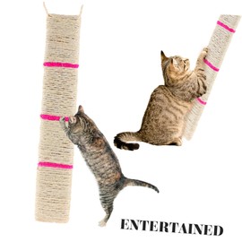 CORHAD Sisal Cat Scratcher Hanging Pad Random Color for Corners Durable Scratch Mat for Cats Healthy Outlet for Natural Instincts Keeps Cats Entertained and Engaged