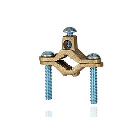 NSI G-1-S Bronze Ground Clamp, 1/2" - 1" Water Pipe Size, 10 sol - 2/0 str Ground Wire Range, Pack of 20