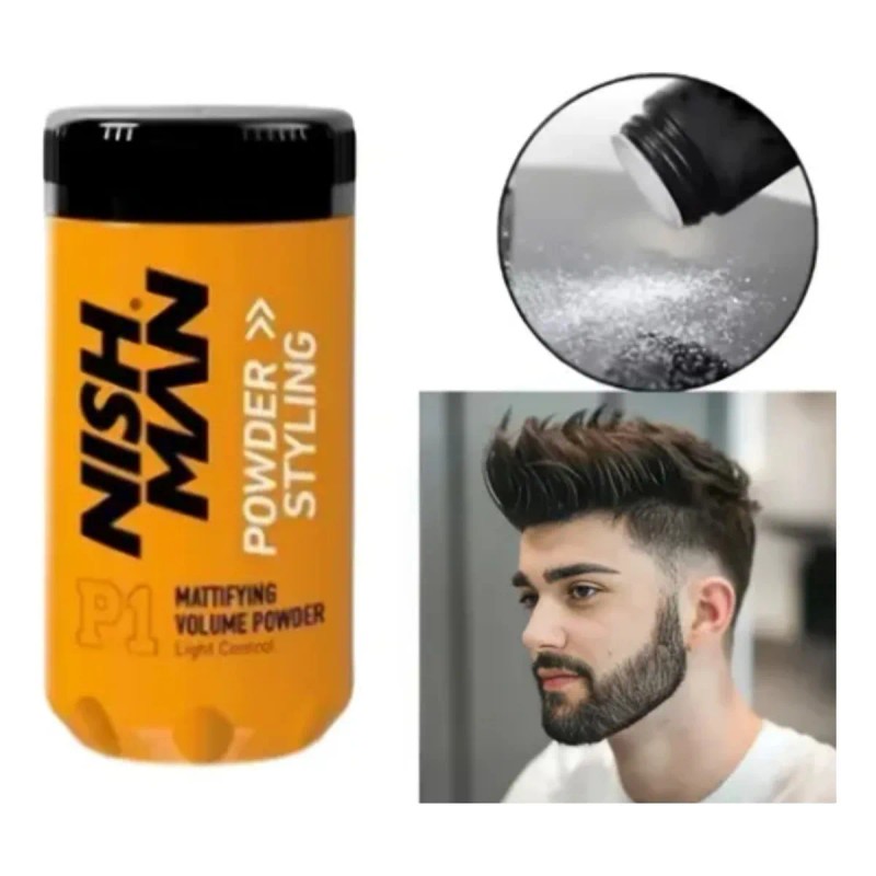 Nish Man Cera En Polvo P1 Da Volumen Control Ligero