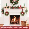 4 Pcs 11”Mini Christmas Cabinets Wreaths for Kitchen, Small Artificial
