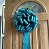 Large Hunter Green Car Bow, 16" Wide - Front Door