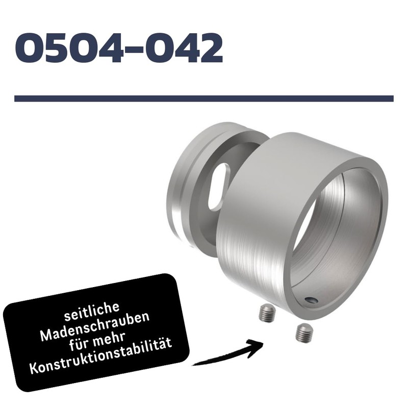 Sellon24® Stainless Steel Wall Connection Diameter 42.4 Wall Anchor Wall