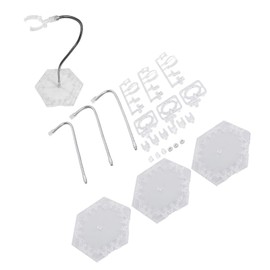 3 Pack Action Figure Stand, ABS Stainless Steel Doll Figure Model Display Support Holder Base for 6 Inch Models (Transparent)