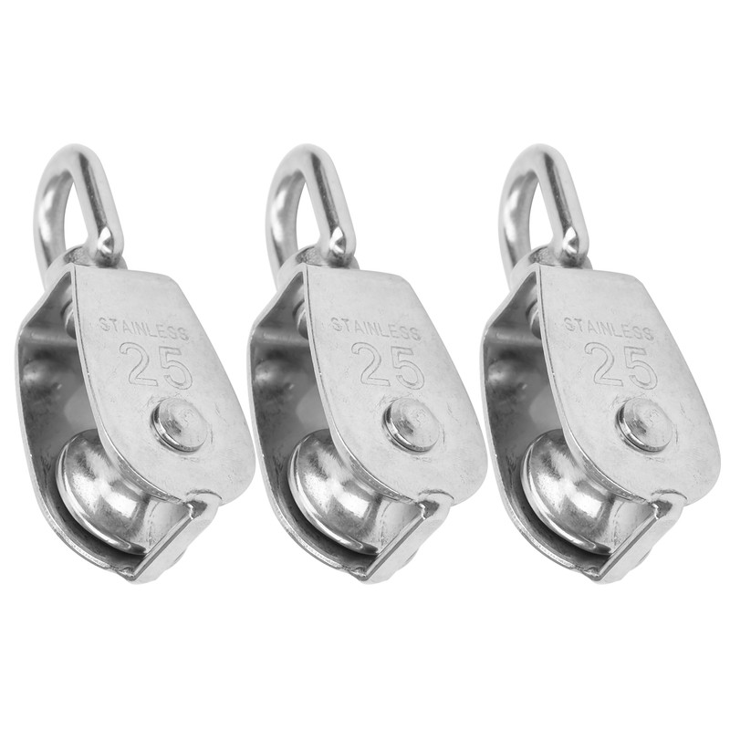 25mm 304 Stainless Steel Heavy Duty Single Wheel Pulley Rigging