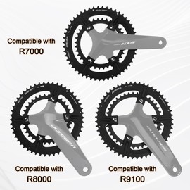 BUCKLOS 110 BCD Road Bike Chainring, Double 34T/36T/39T/50T/52T/53T 7075-T651 Aluminum Chainrings Compatible R7100/R8100/R9100/R9200/4700/5800/6800 for 10/11 /12 Speed
