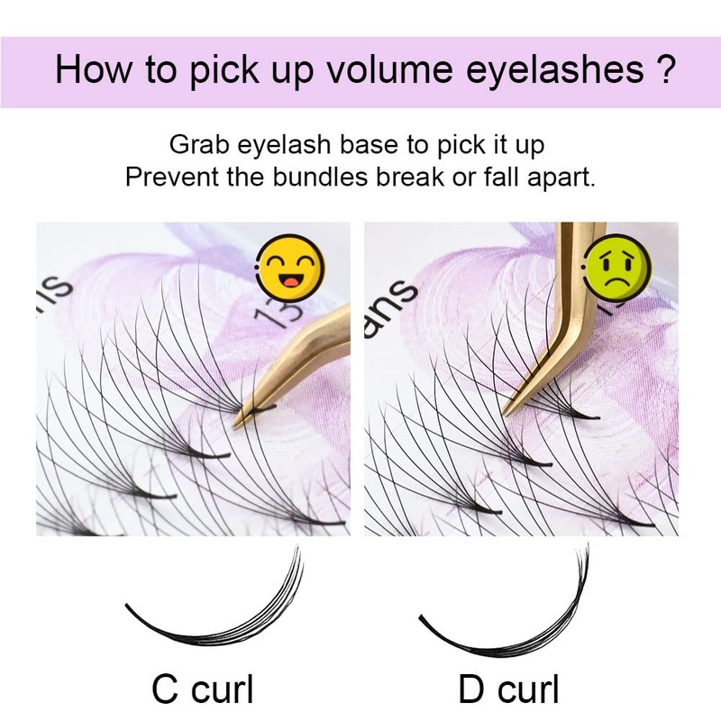 NAGARAKU Volume Eyelash Extensions, Prefabricated Fan Eyelashes, 320 Pieces, Narrow