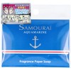 Samurai Aquamarine Fragrance Paper Soap, Pack of 30
