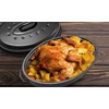 Eternal Living Granite Roasting Pans, Black (15" Oval Roaster Pan