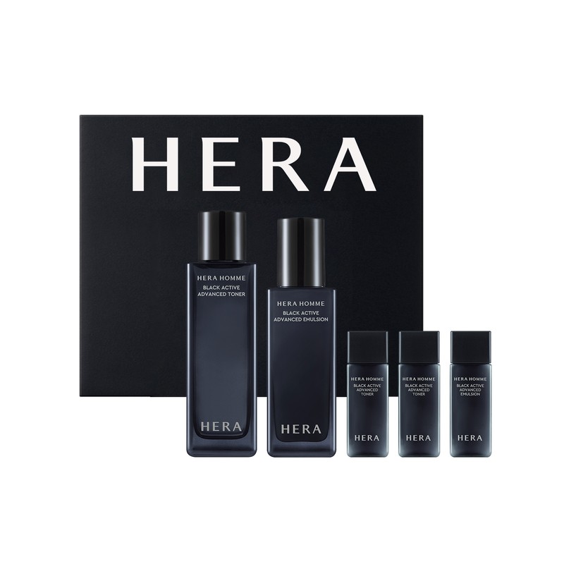 HERA Homme Black Active 2P Set (Toner 125ml+Emulsion 110ml) -