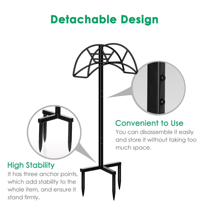 TomCare Garden Hose Holder Detachable Metal Water Hose Holder Holds