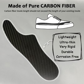 REOFAY Morton’s Extension Orthotic, Carbon Fiber Insole Rigid Plate Recovery Shoe Insert for Men Women Morton's Toe, Broken Big Toe, Turf Toe, Hallux Limitus, Hallux Rigidus, Arthritis, 1 PC - 245 mm