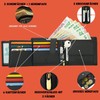 Manza Men's Leather Wallet with RFID Protection and Secret Compartment,