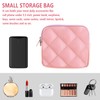 Aatacas Small Makeup Bag Quilted Travel Cosmetic Organizer Bag with