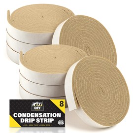 SOL 8pk Condensation Drip Strip - 2mx15mm Absorbent Tape for Window Condensation & Moisture Control - Drip Strips for Windows, Window Moisture Absorbers