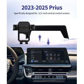 Masergogo Car Phone Holder for 2023-2025 Toyota Prius, 360° Rotation, 12.3 inch Screen Fixed Clip, Auto Accessories Navigation Bracket, Interior Decoration Mobile Phone Mount