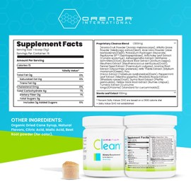 Orenda Clean®: with Peptizyme-SP EN for Digestive Bliss, Aronia Berry, Aloe Vera, and More | Radiant Health | Elevate Your Wellness with The Ultimate Nutrient-Rich Supplement - 80g, 16 Servings