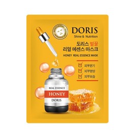 Doris Honey Real Essence Mask (1 Sheet): One bottle of essence packed into a single sheet. / 도리스 벌꿀 리얼 에센스 마스크 1매 에센스 1병을 한장에 가득